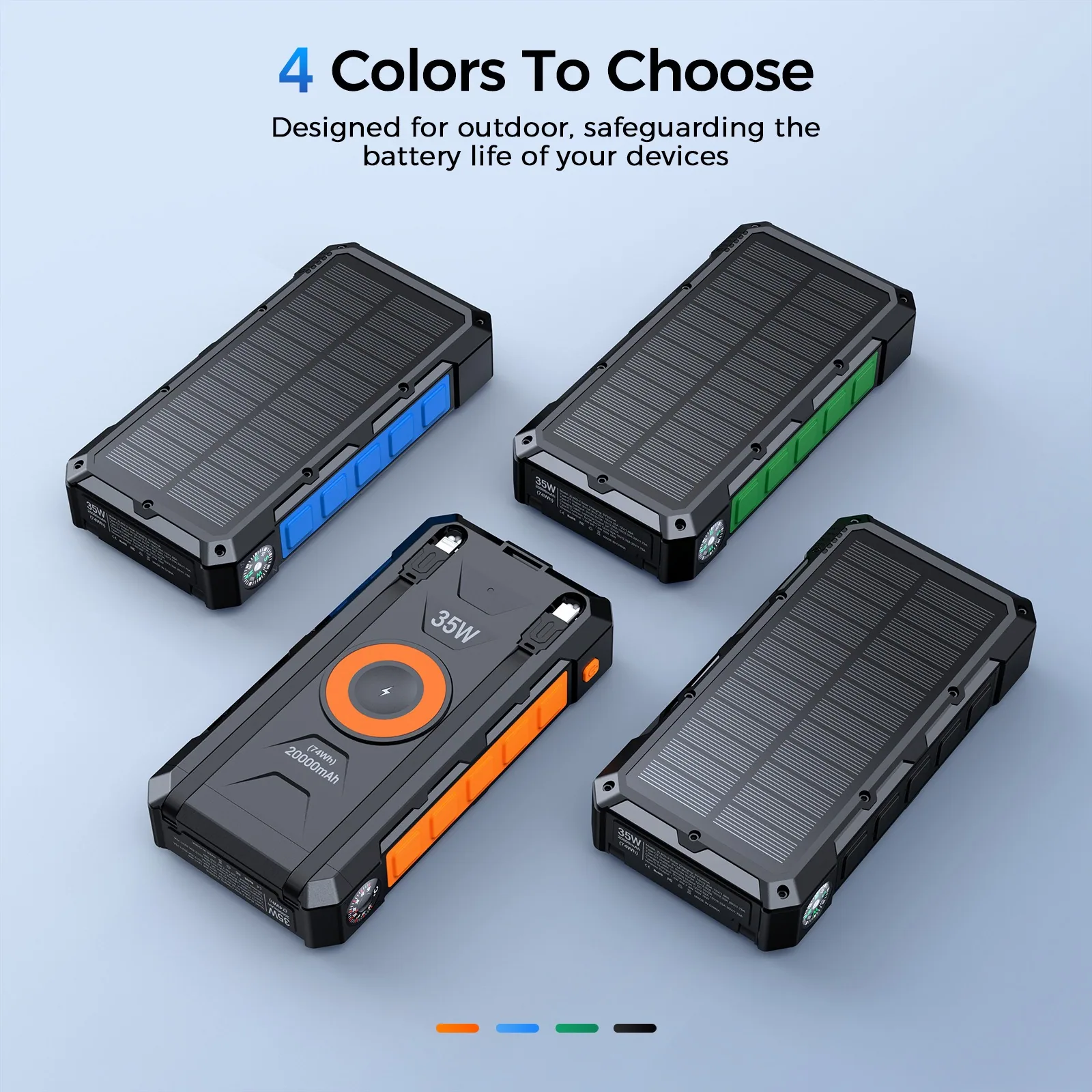 20000mAh 35W Laptop Solar Power Bank TU-ZL602-2 thumbnail 9
